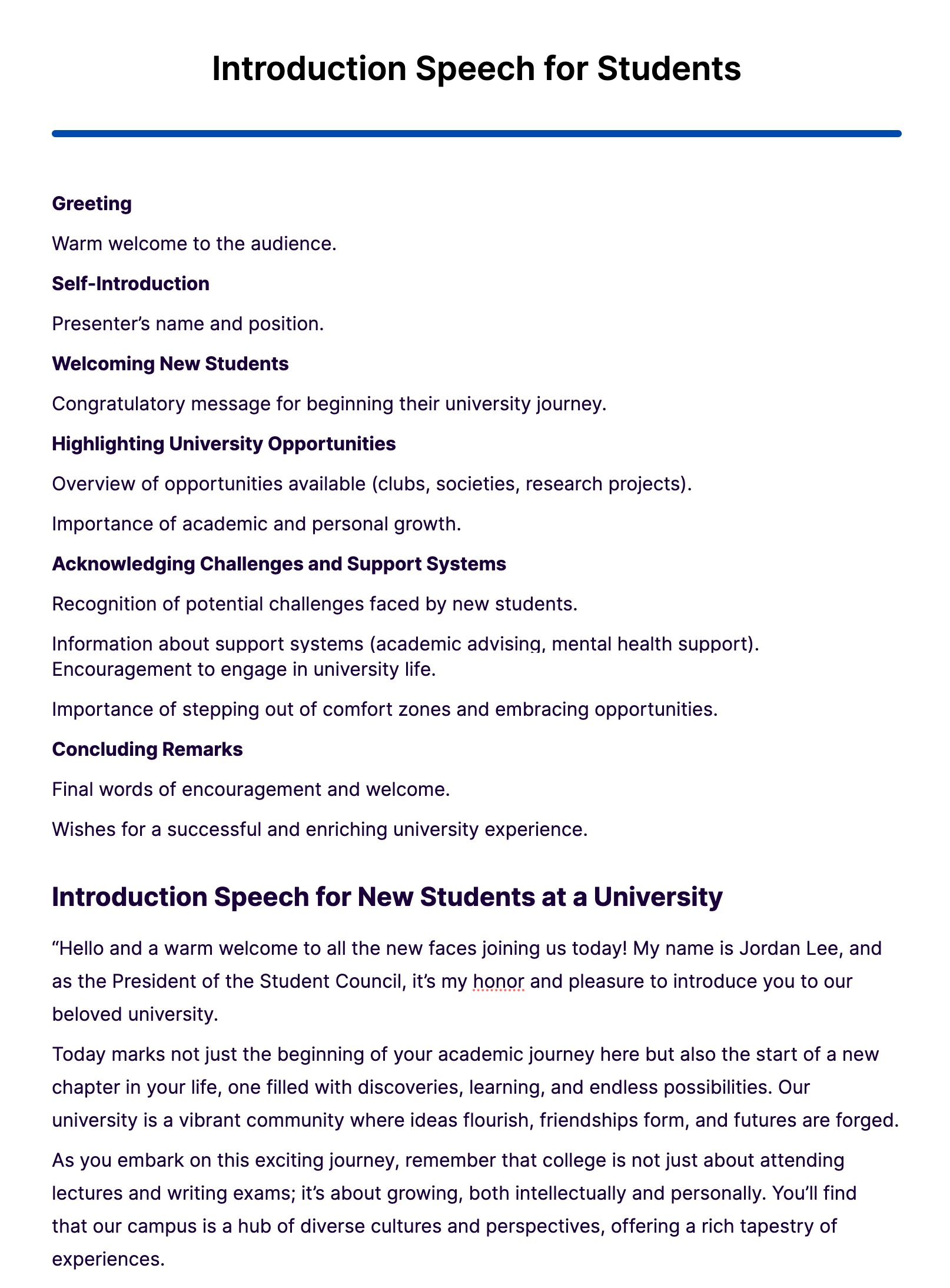 Introduction Speech Examples 8+ Samples in PDF Examples