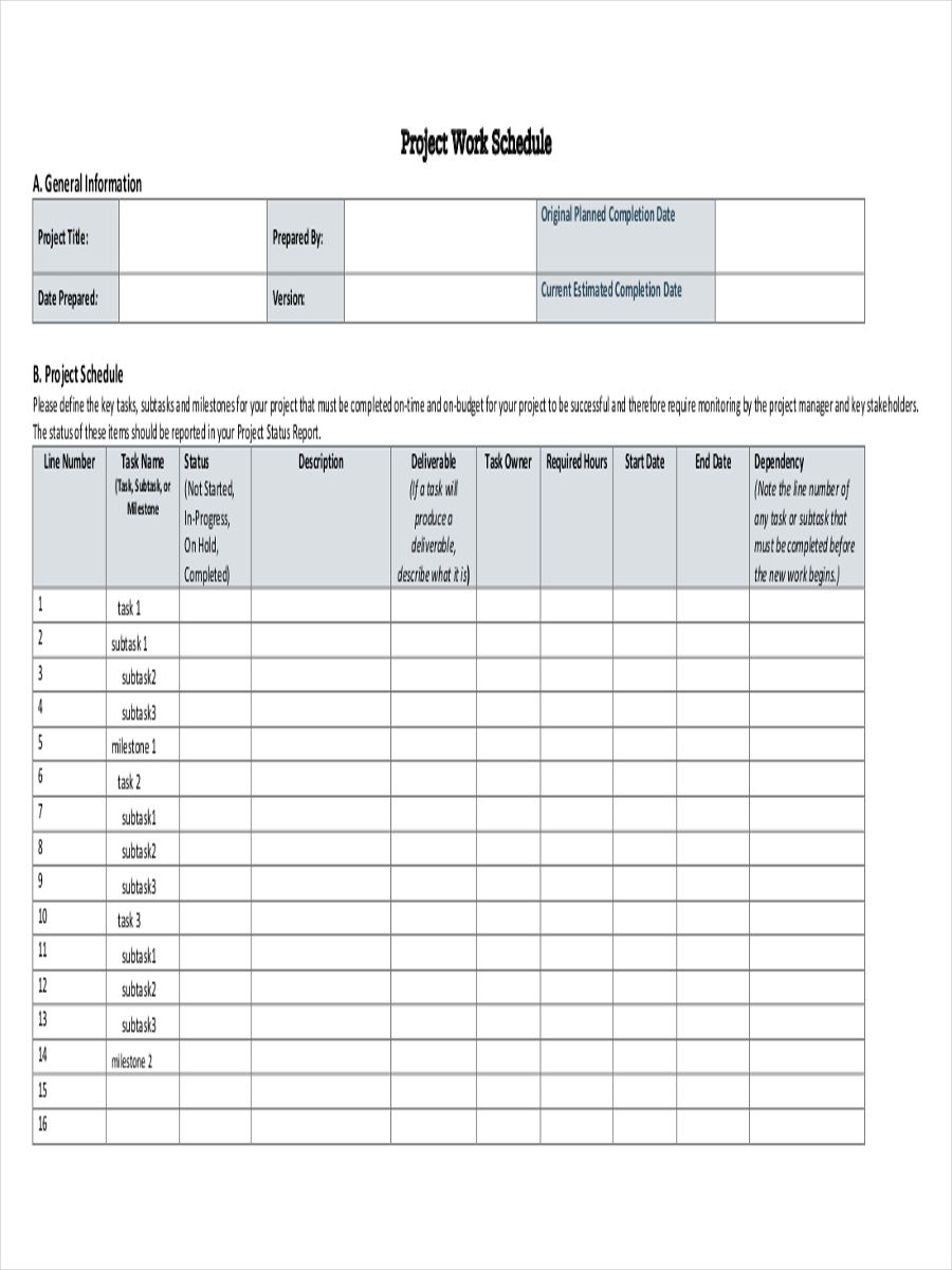 Work Schedule 15+ Examples, Format, Word, Pages, Pdf