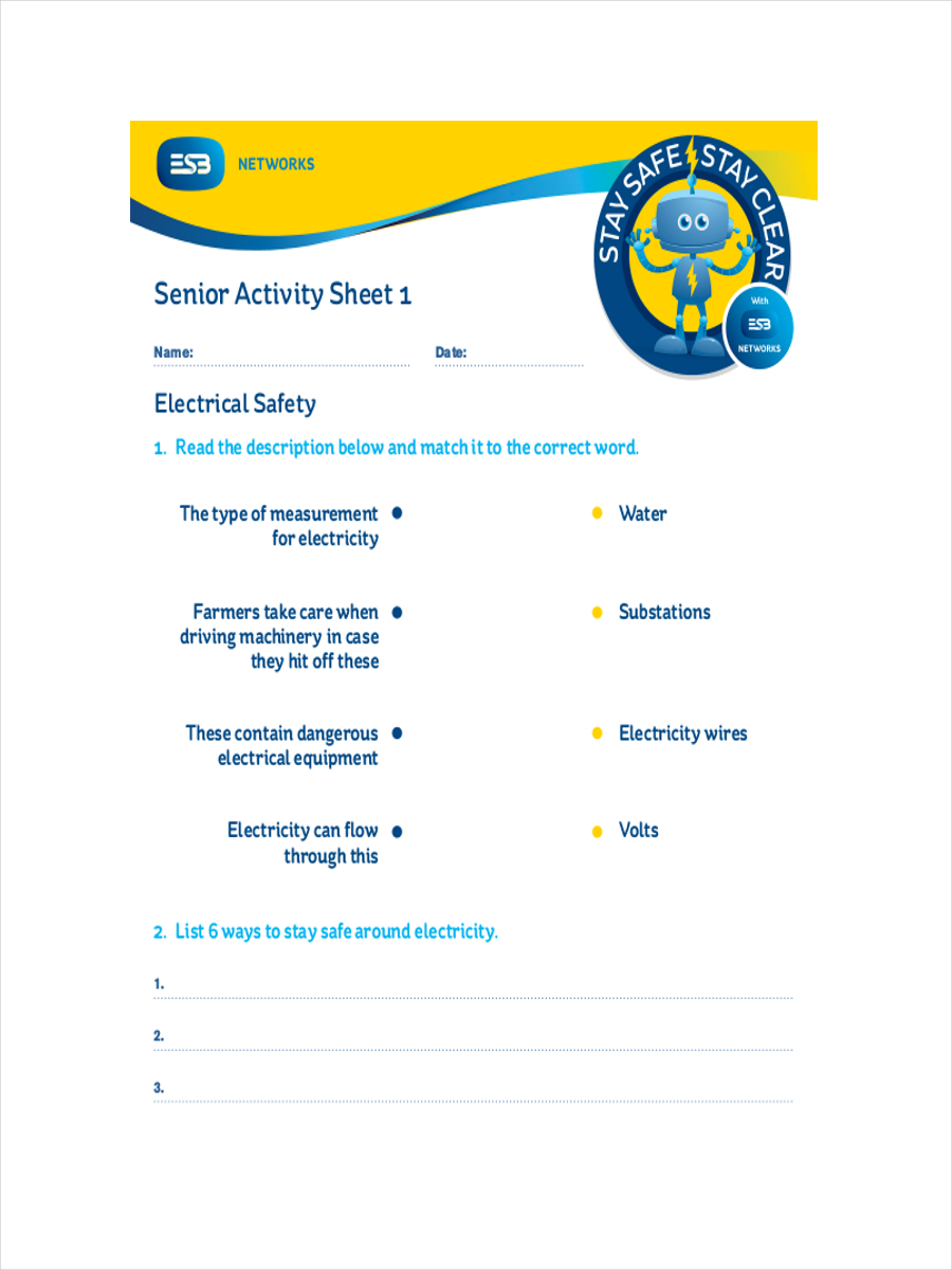 Activity Sheet 11+ Examples, Format, Pdf