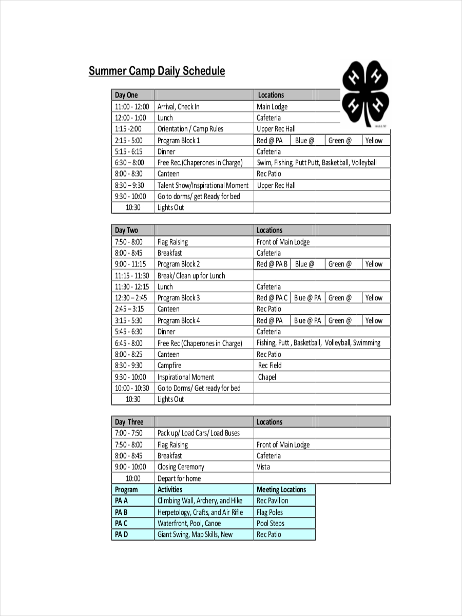 FREE 7+ Daily Schedule Examples & Samples in PDF Google Docs Google Sheets Excel Word
