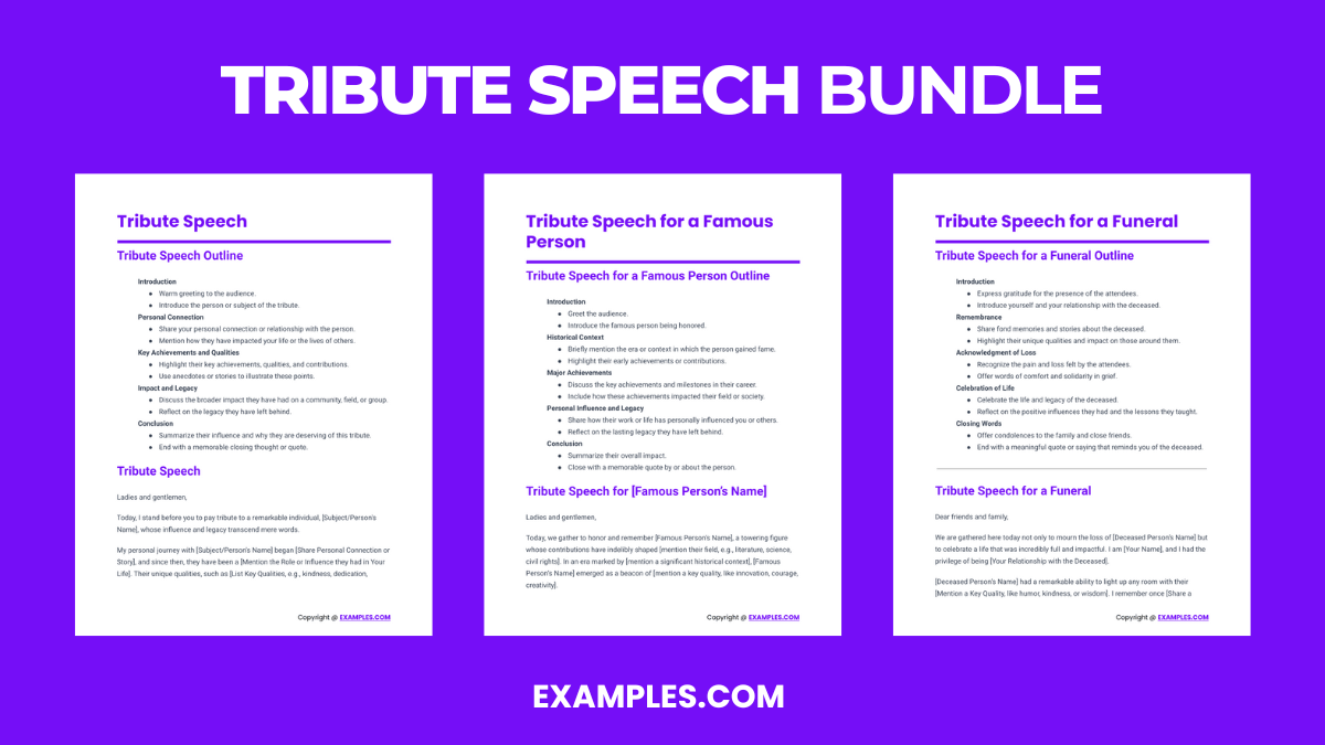 Tribute Speech 24+ Examples, Format, How to Write, PDF