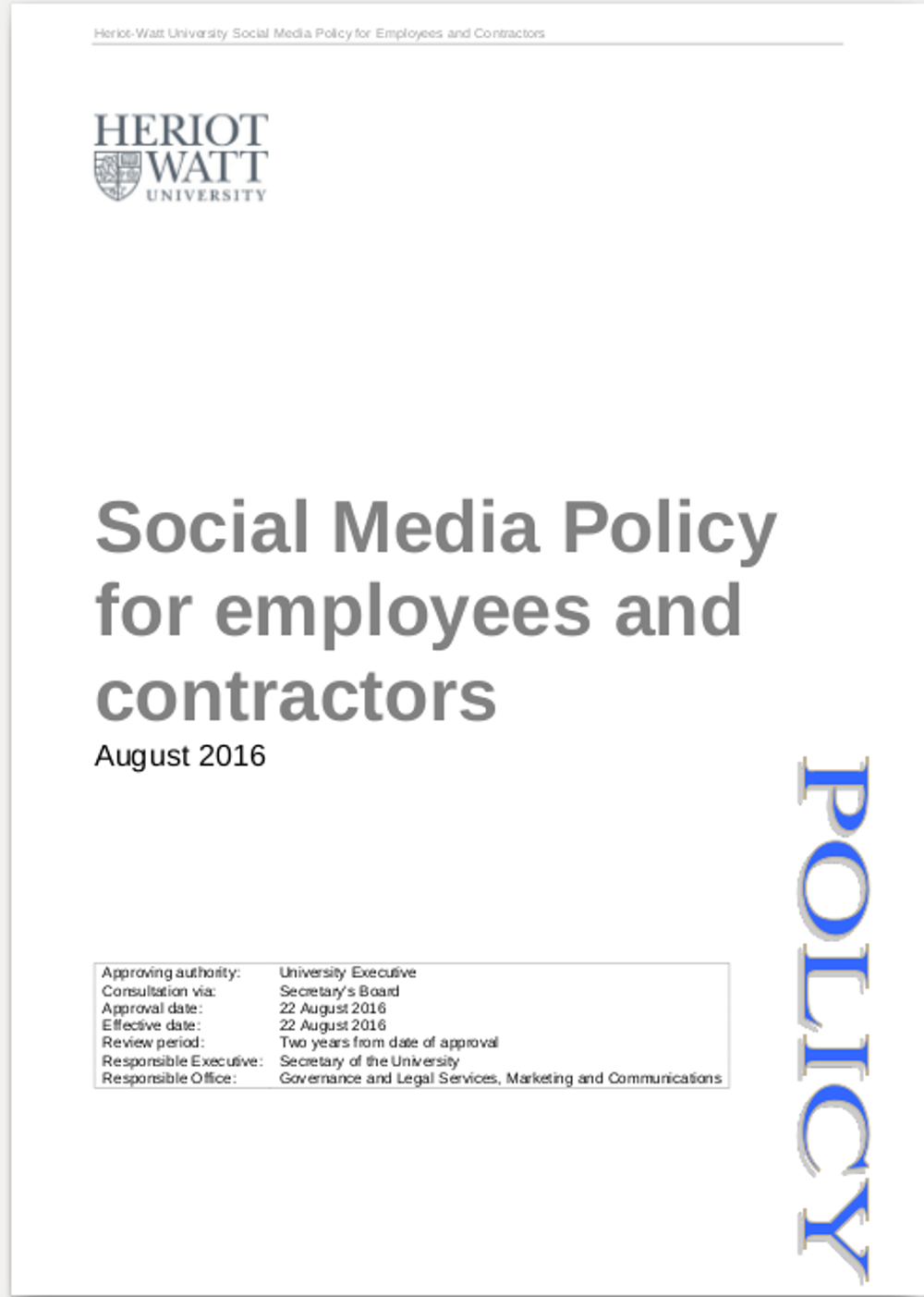 Social Media Policy 13+ Examples, Format, Pdf