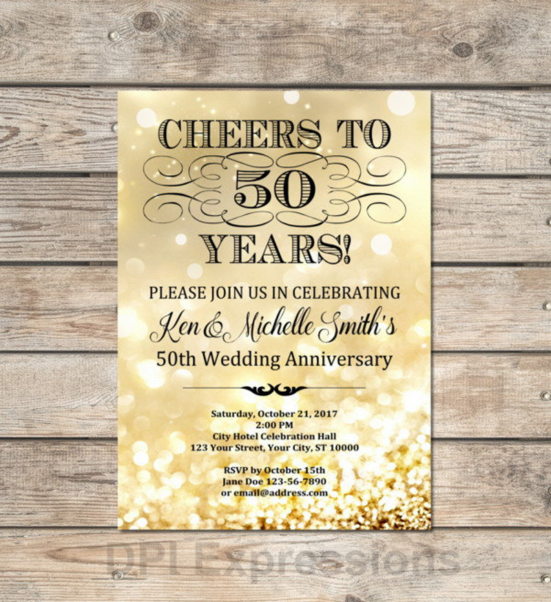 50th Wedding Anniversary Invitation 15+ Examples, Format, Pdf Examples