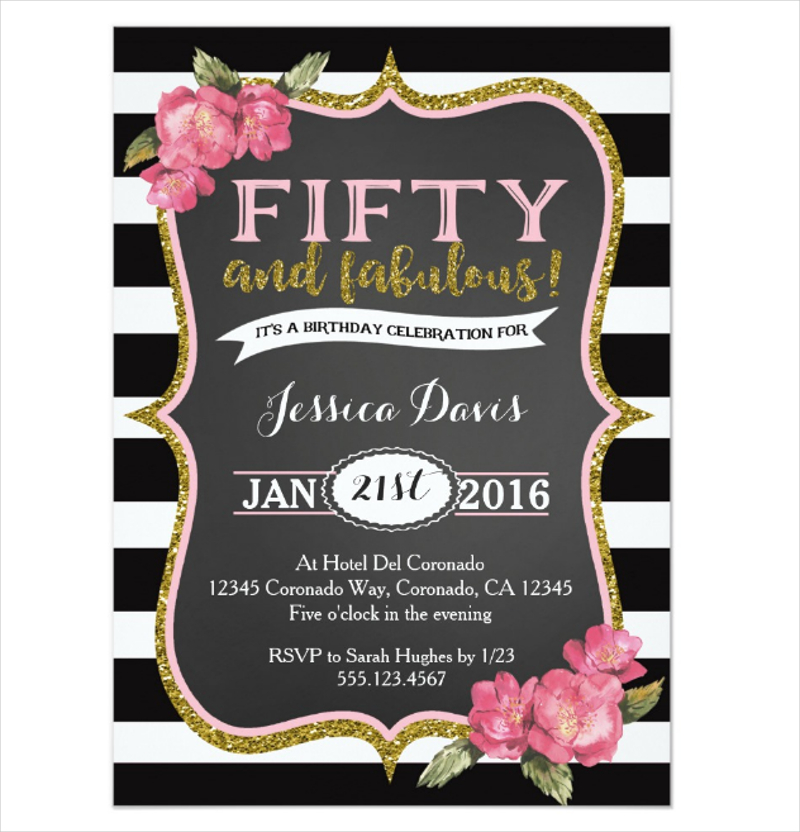 50th birthday party invitation