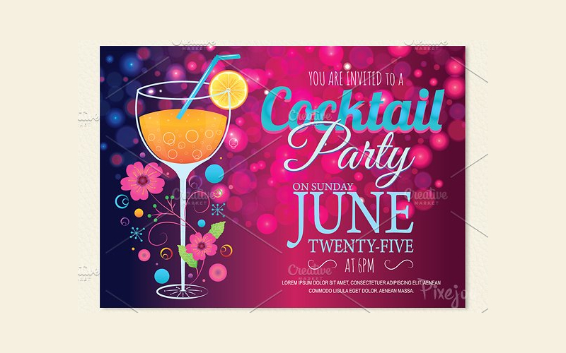 Cocktail Party Invitation 20+ Examples, Illustrator, Word, Pages
