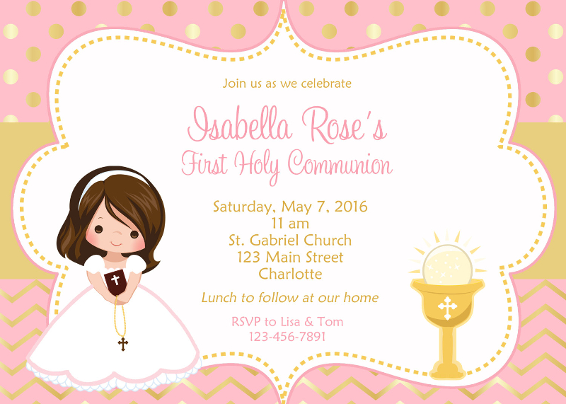 First Communion Invitation 14+ Examples, How to Create