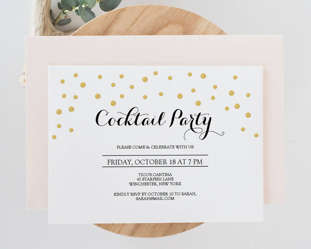 Cocktail Party Invitation Designs & Examples 20+ in Publisher Word