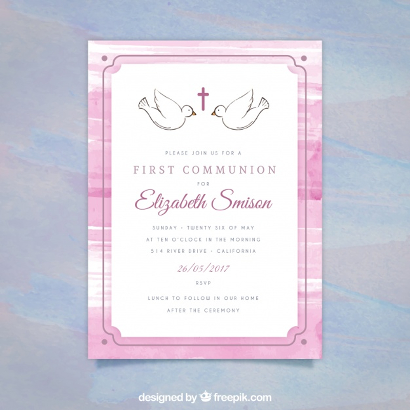 First Communion Invitation 14+ Examples, How to Create