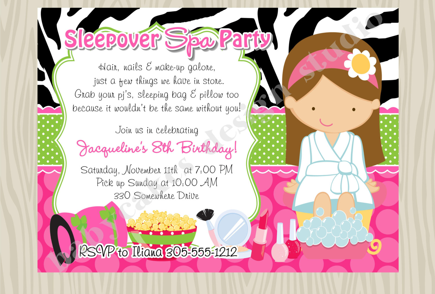 FREE 16+ Spa Party Invitation Designs & Examples in Publisher Word