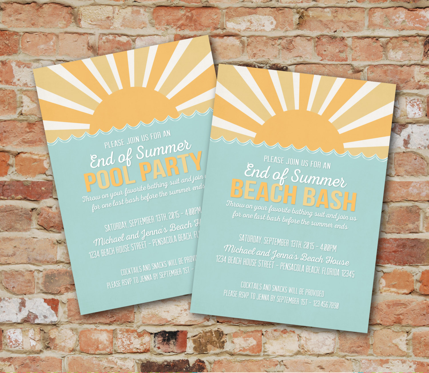 Summer Party Invitation 21+ Examples, Illustrator, Word, Pages