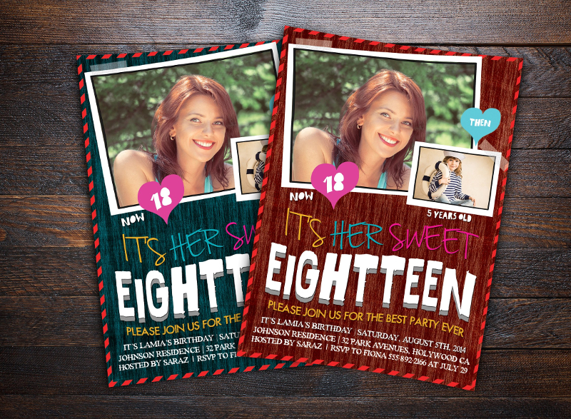teens birthday invitation card
