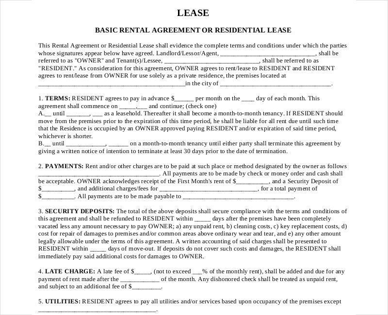 Rental Contract 19+ Examples, Google Docs, Word, Pages, Pdf