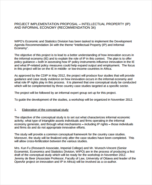 Implementation Proposal 10+ Examples, Format, Tips, Pdf