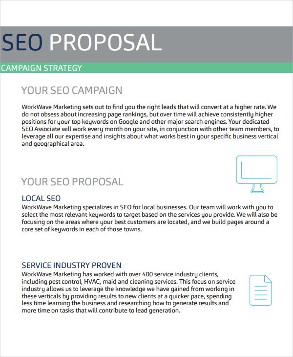 FREE 9+ SEO Proposal Examples in PDF Examples