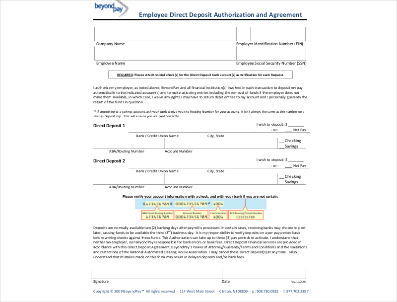 Direct Deposit Agreement 15+ Examples, Format, How to Create, PDF