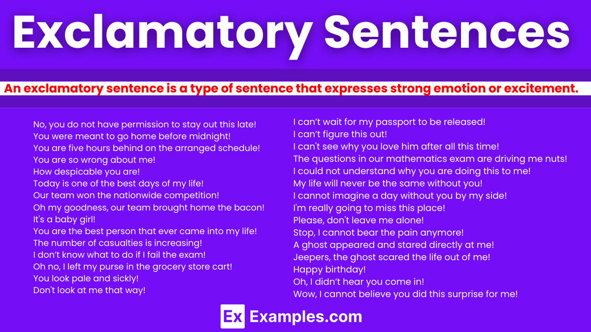 Exclamatory Sentence 30+ Examples, How to use