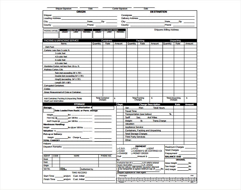 Moving Contract 9+ Examples, Format, Pdf Examples