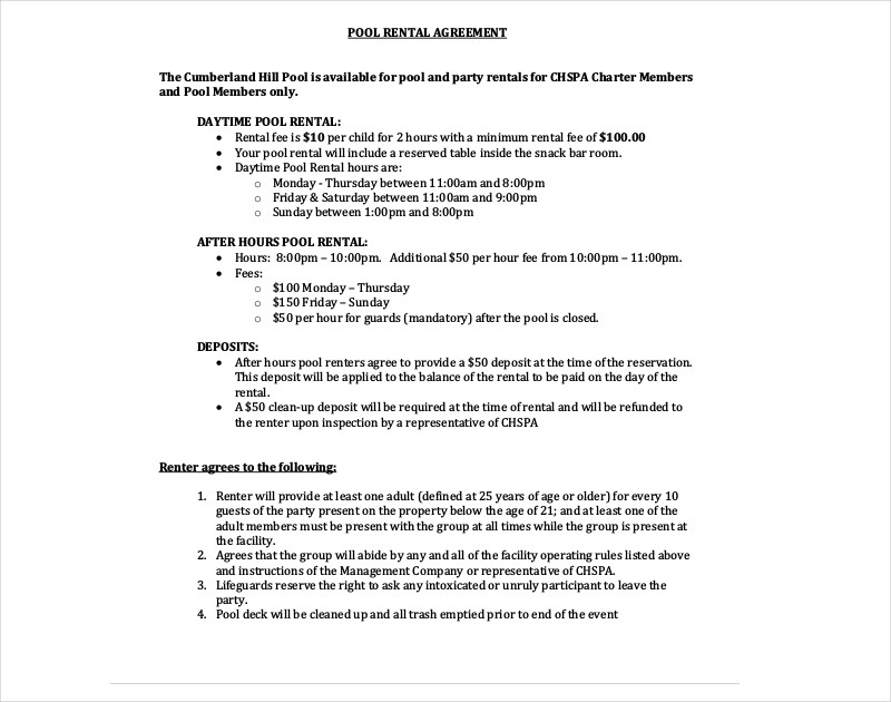 Rental Agreement 27+ Examples, DOC, Word, Pages, PDF, Tips