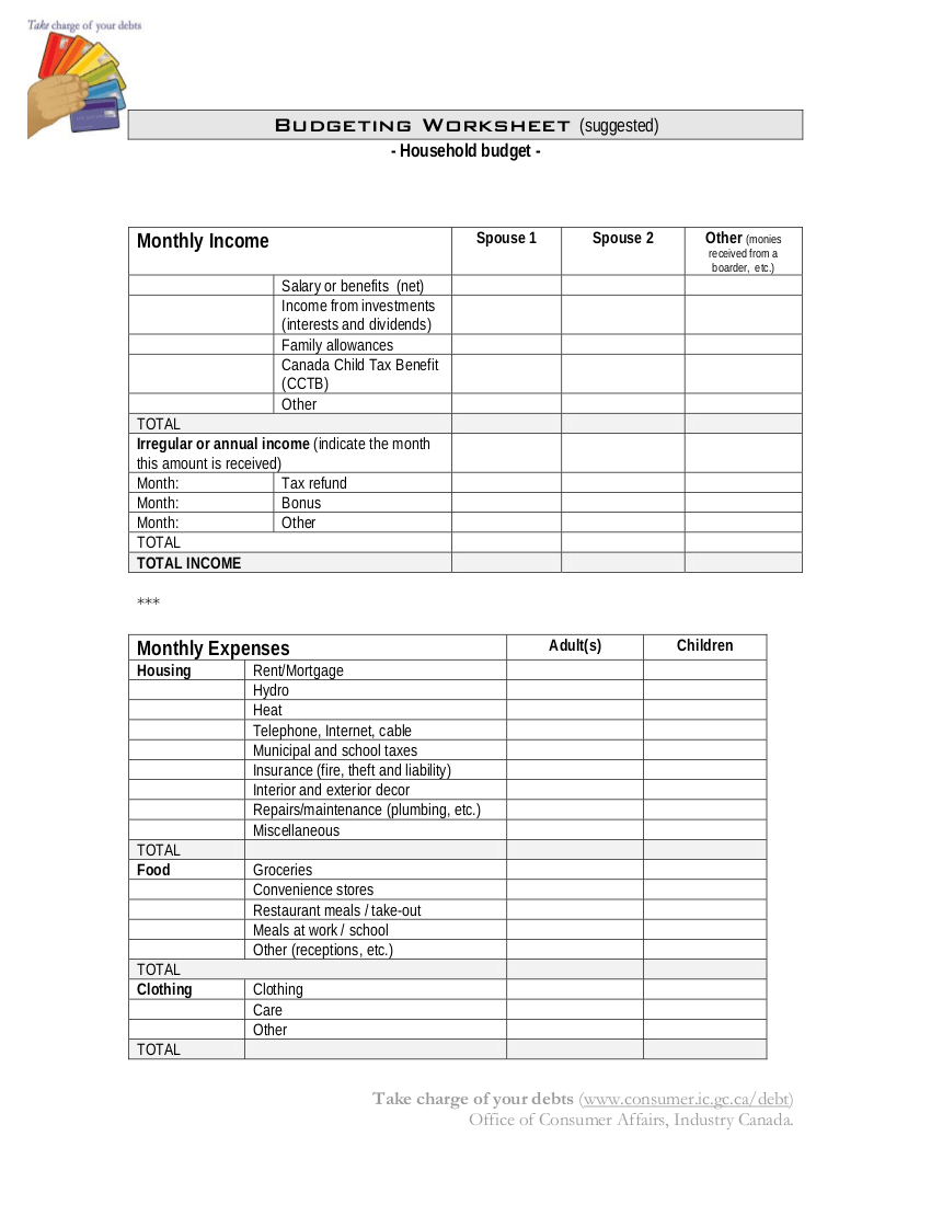 Sample Church Budget Template