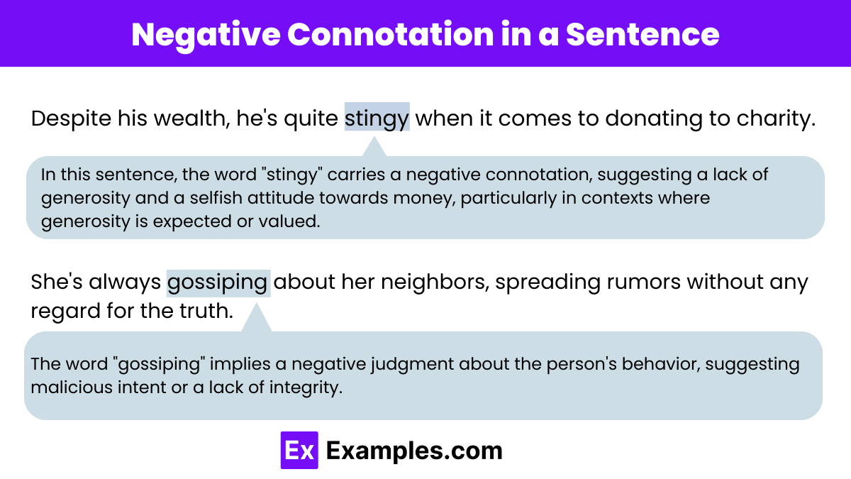 Negative Connotation 30+ Examples