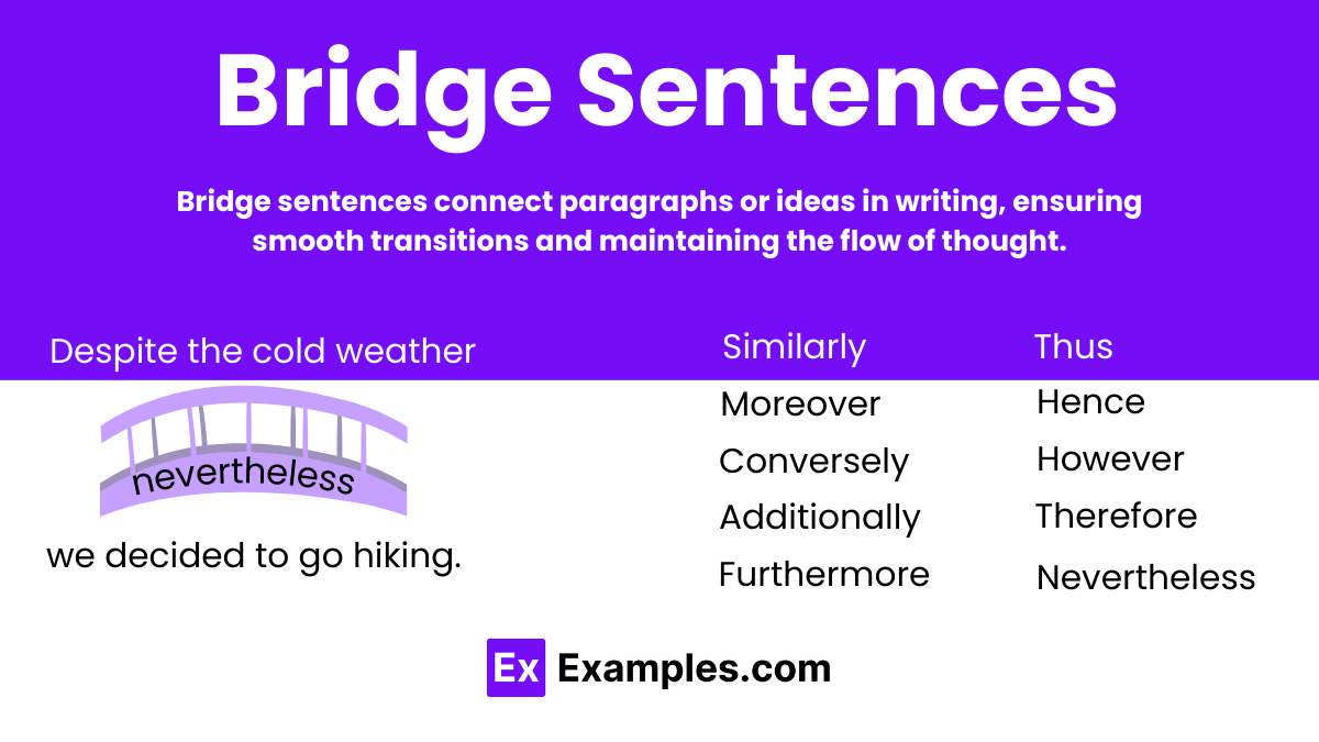 Bridge Sentences Examples