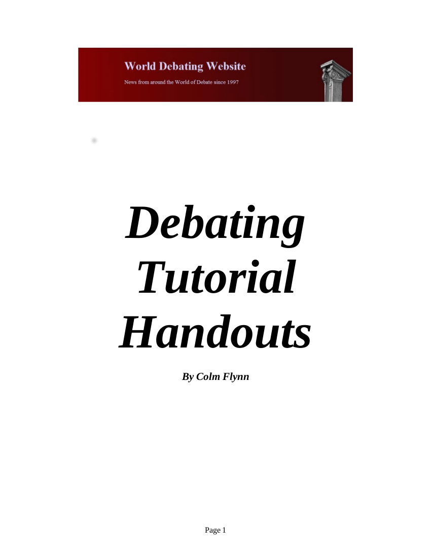 Debate Worksheet 7+ Examples, Format, Pdf
