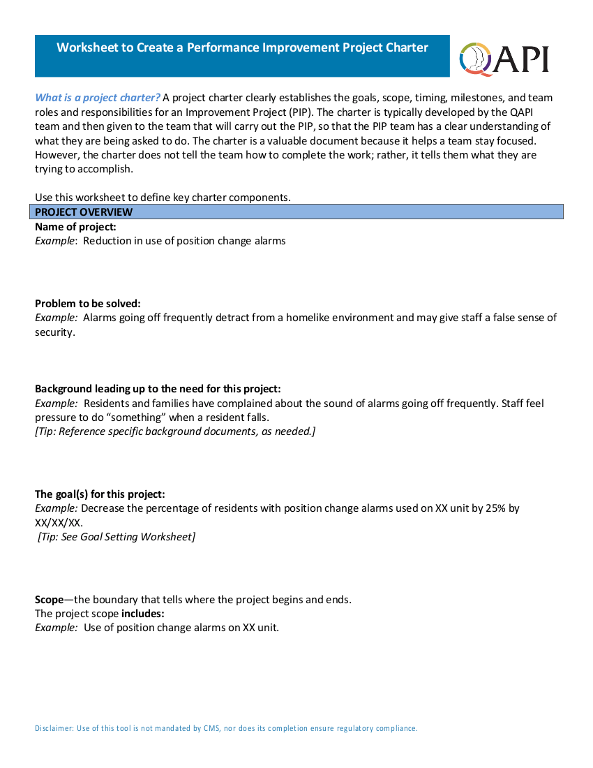 QI Project Management IHI Institute for Healthcare Improvement