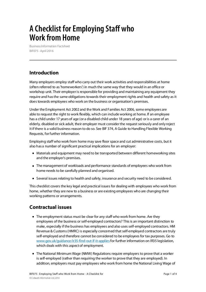 HomeBased Employee Checklist 9+ Examples, Format, PDF, Tips