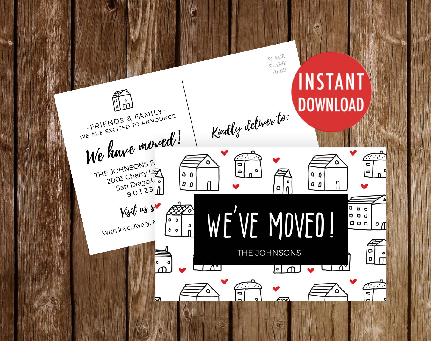 cute address postcard example