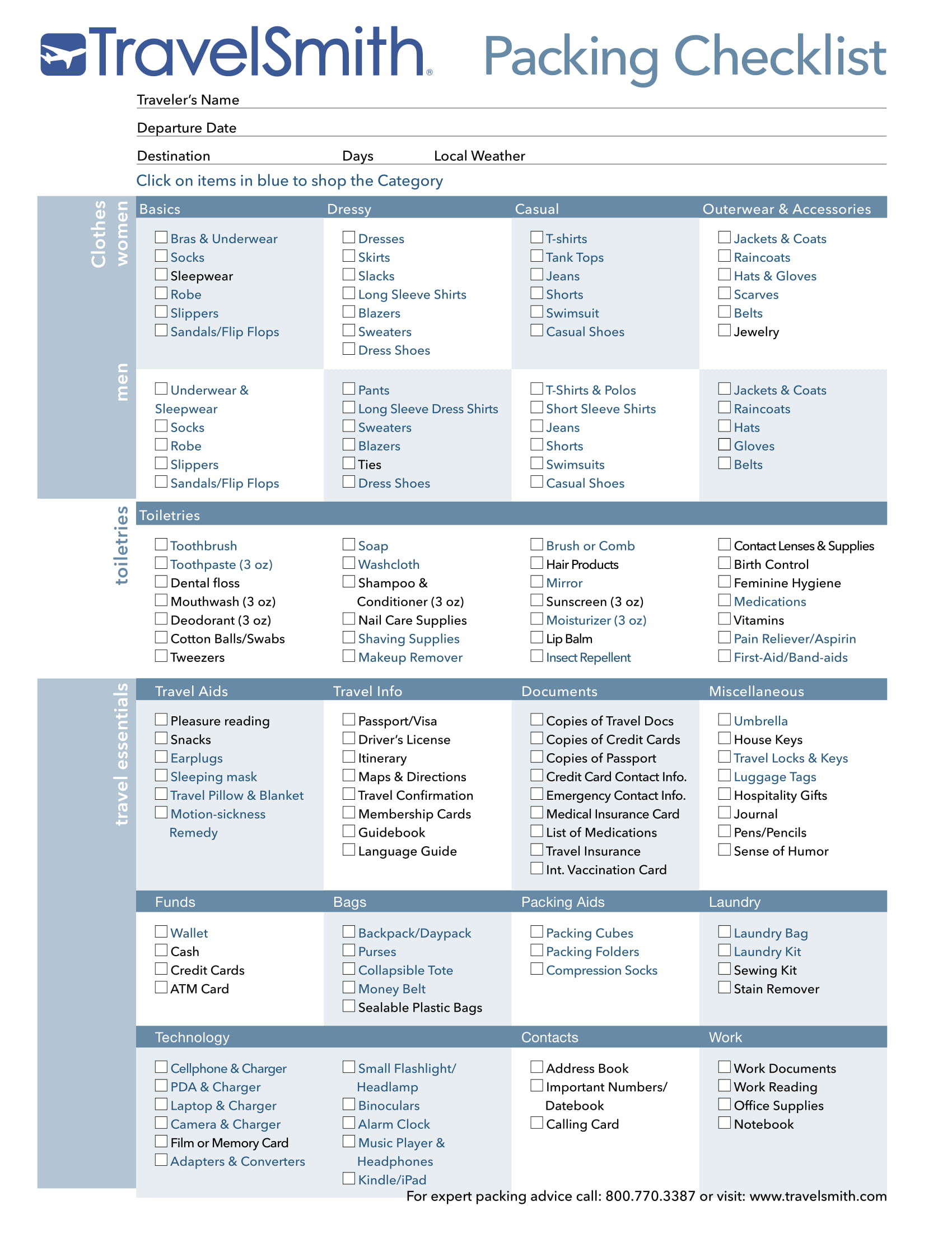 International Packing List