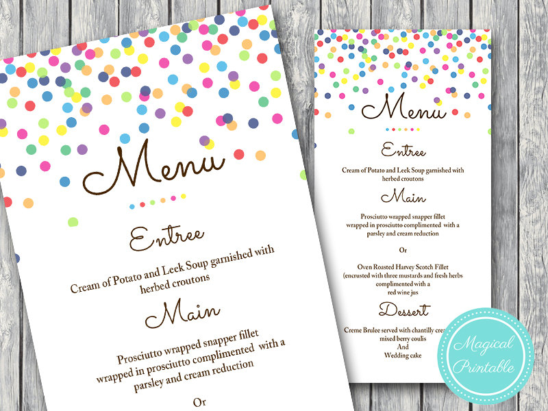 Baby Shower Menu 10+ Examples, Illustrator, Word, Pages,