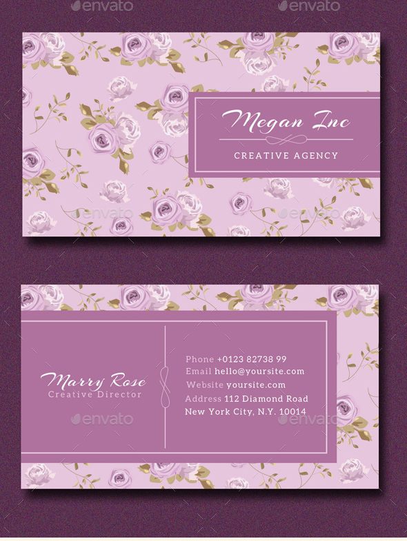 Floral Business Card 15+ Examples