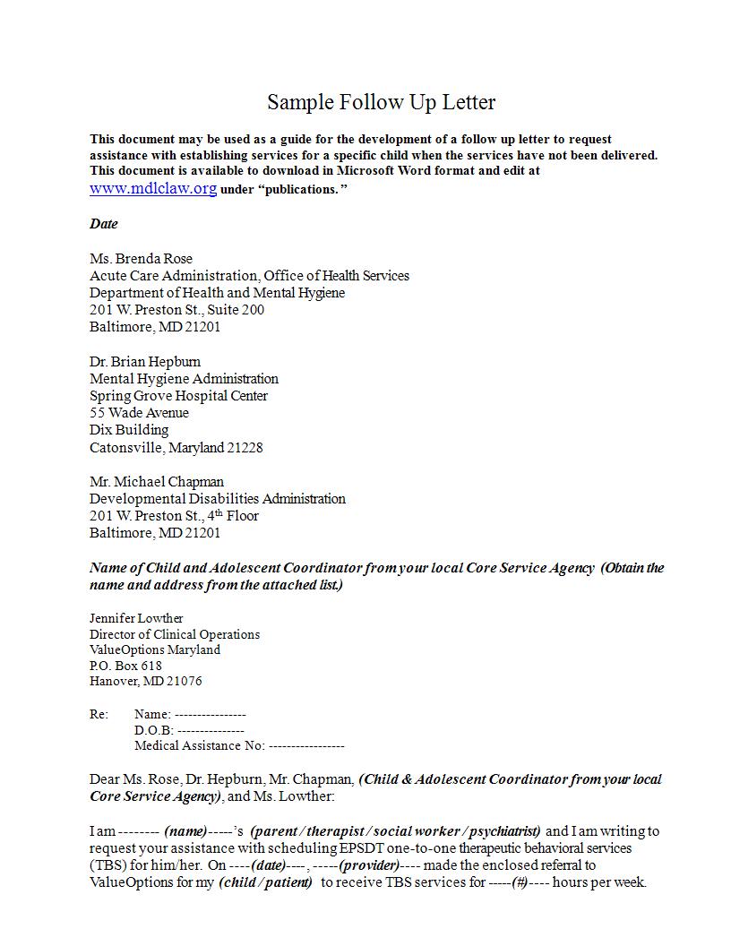 24+ FollowUp Letters PDF, DOC Examples
