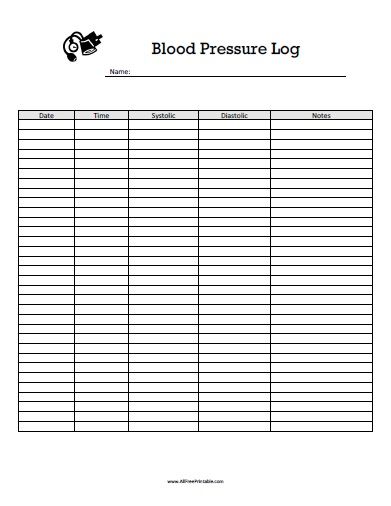 12+ Blood Pressure Log Examples to Download