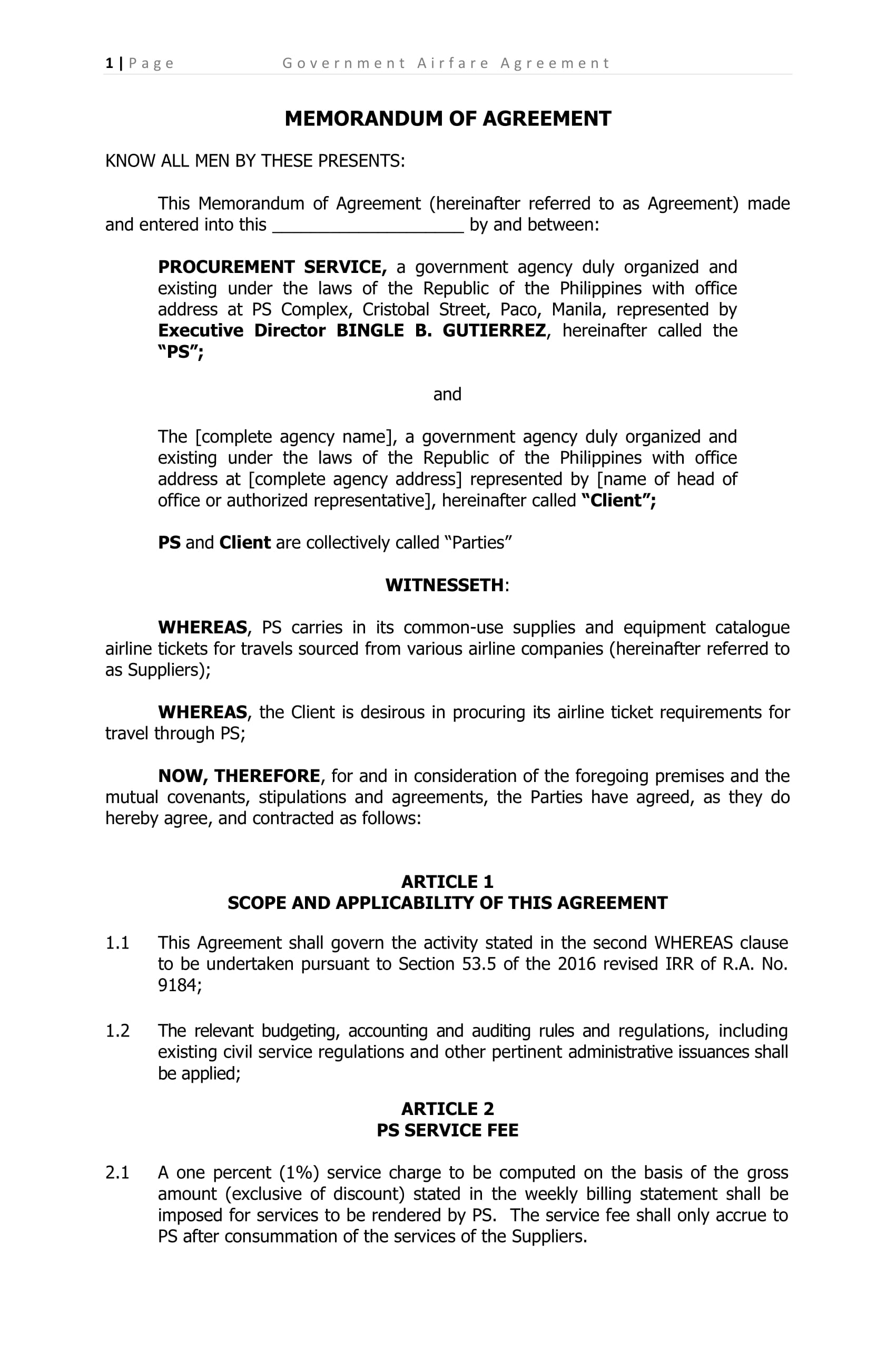 Printable Agreement Examples 43+ PDF, DOC Examples