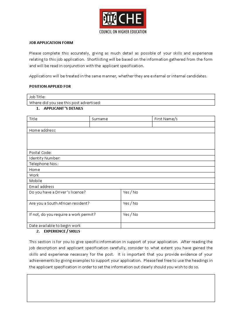 24+ Job Application Form Examples PDF, DOC Examples
