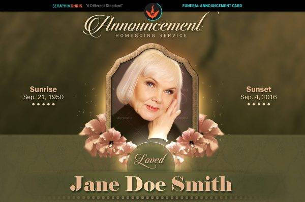 10+ Death Announcement Designs and Examples PSD, AI Examples