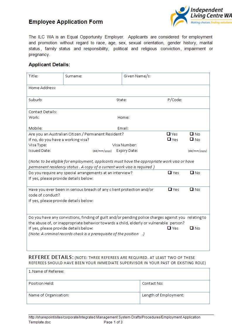 PDF Télécharger police application form examples Gratuit PDF