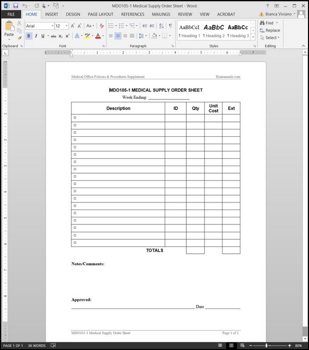 Medical Supply Inventory Template Excel Templates