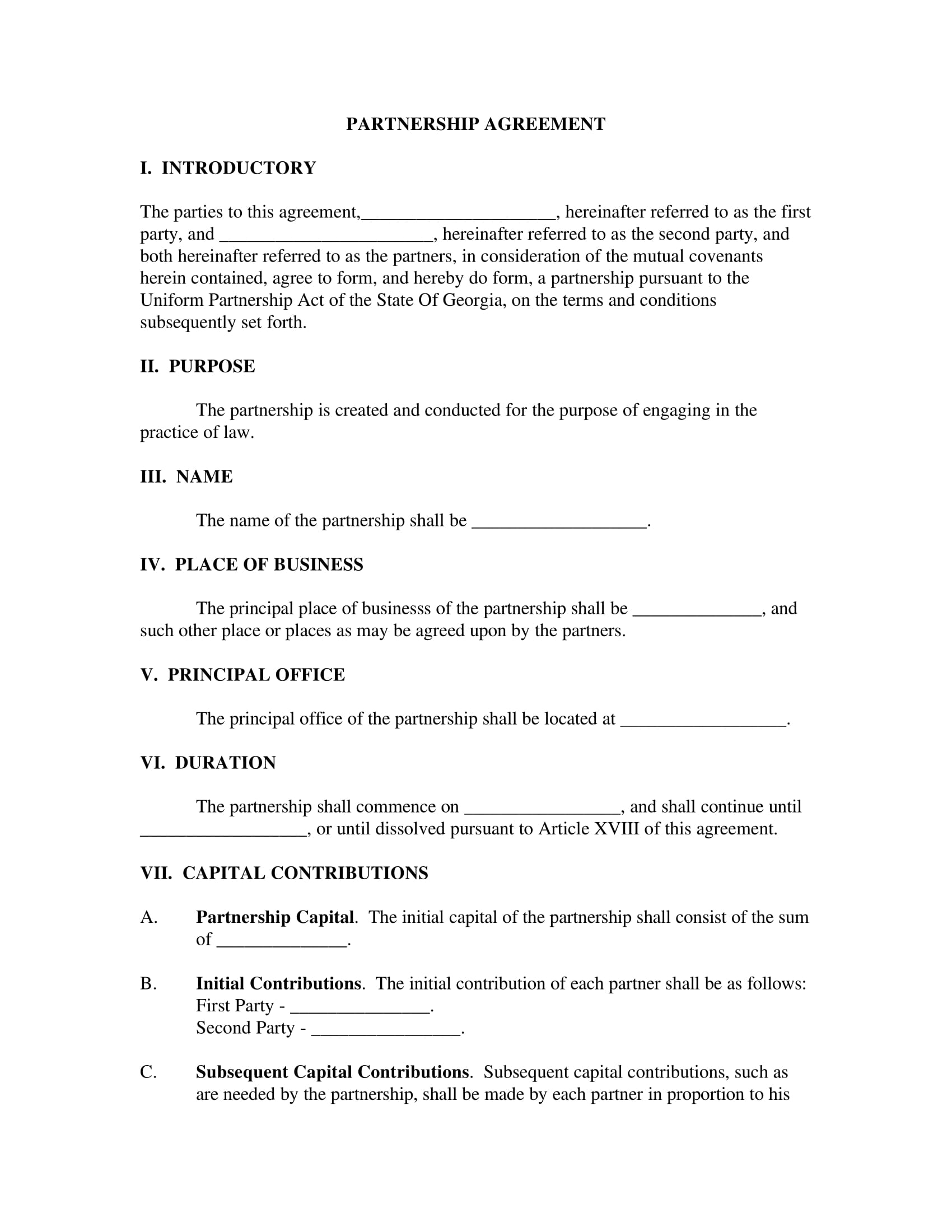 Partnership Agreement 32+ PDF, DOC Examples