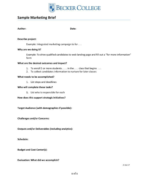 Brief 20+ Examples, How to Create, Format, Pdf