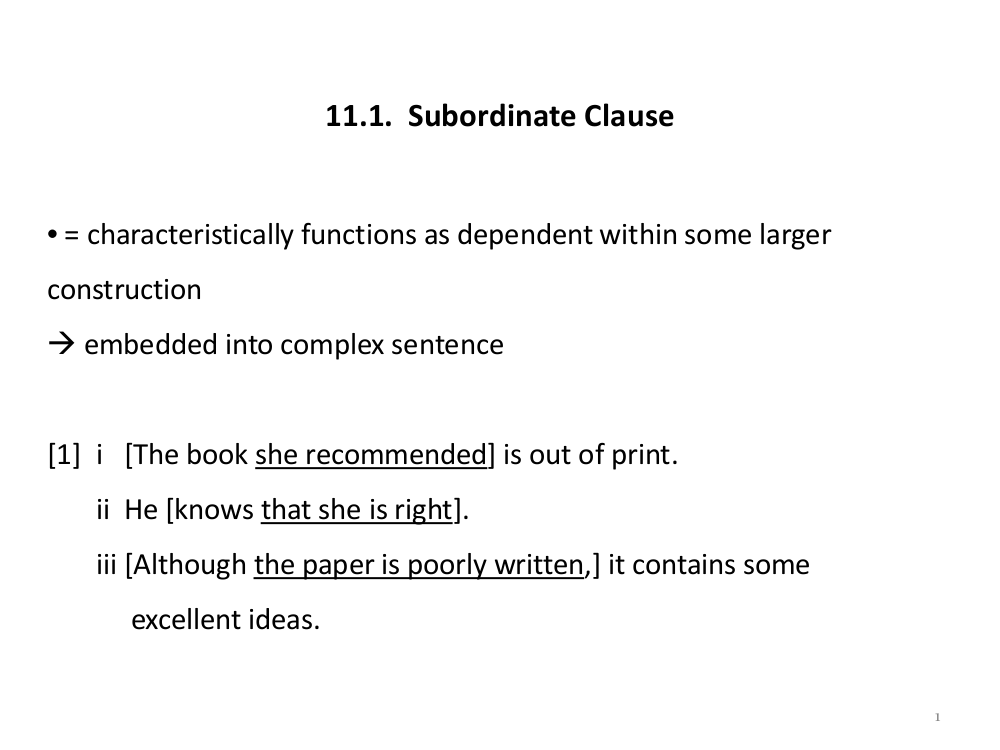 Subordinate Clause 6+ Examples, Format, Pdf Examples