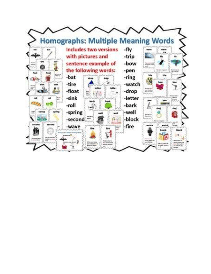 Homograph for Kids 5+ Examples, Format, Pdf Examples