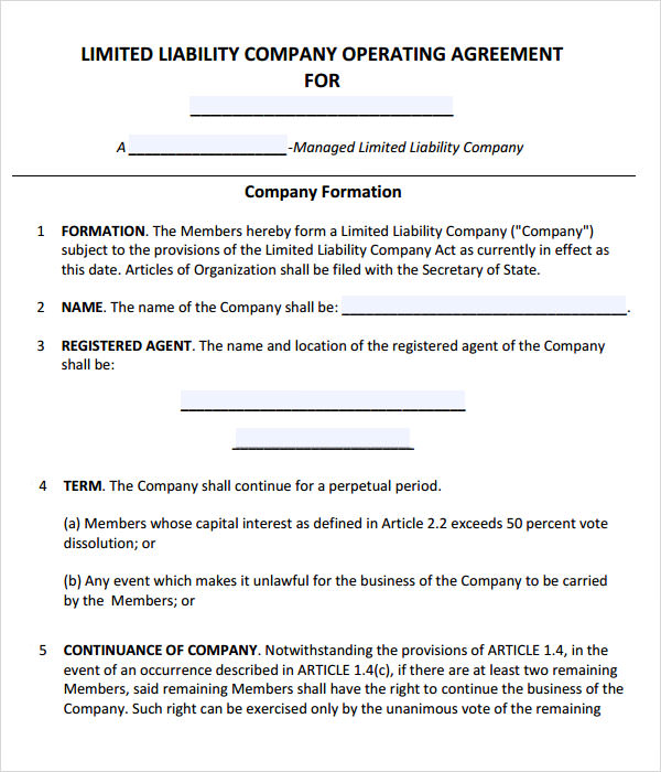 9+ Business Operating Agreement Examples 9+ Business Operating Agreement Examples