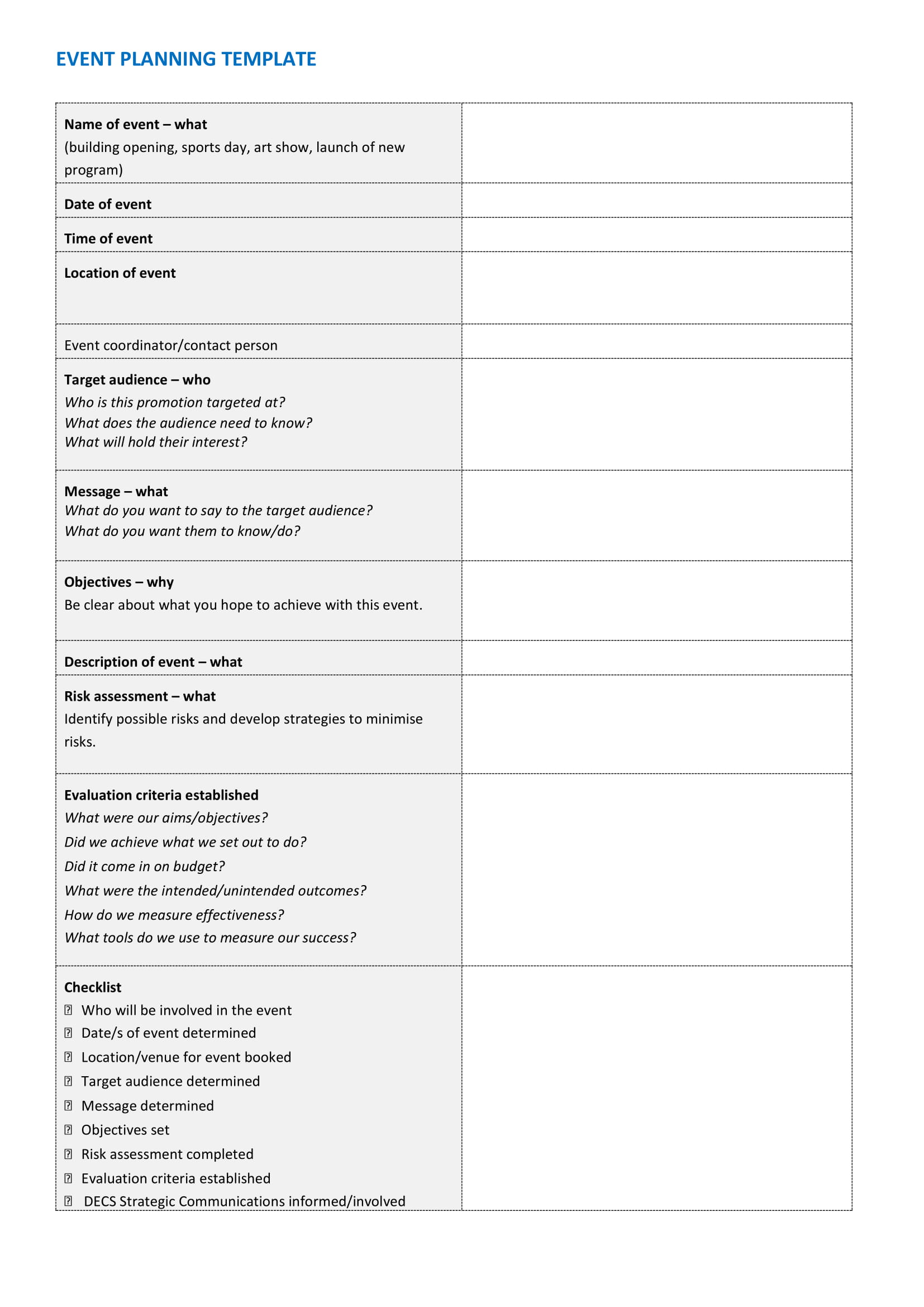 Simple Project Plan Templates Simple Project Plan Templates