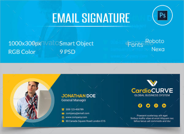 general training manager email signature example