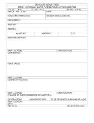 What Is A Corrective Action Report Free Sample Example Format 