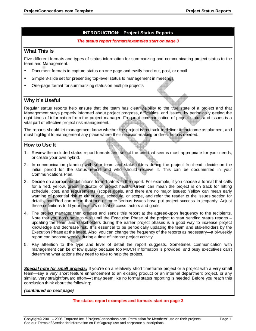 8+ Simple Project Status Report Examples PDF Examples