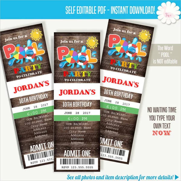 13+ Summer Party Ticket Designs & Examples PSD, AI Examples