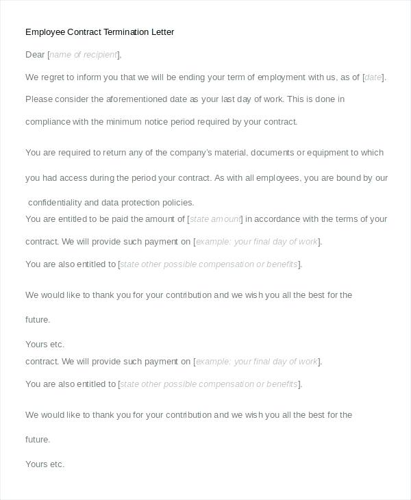 [44+] Domestic Helper Termination Of Employment Contract Sample Letter